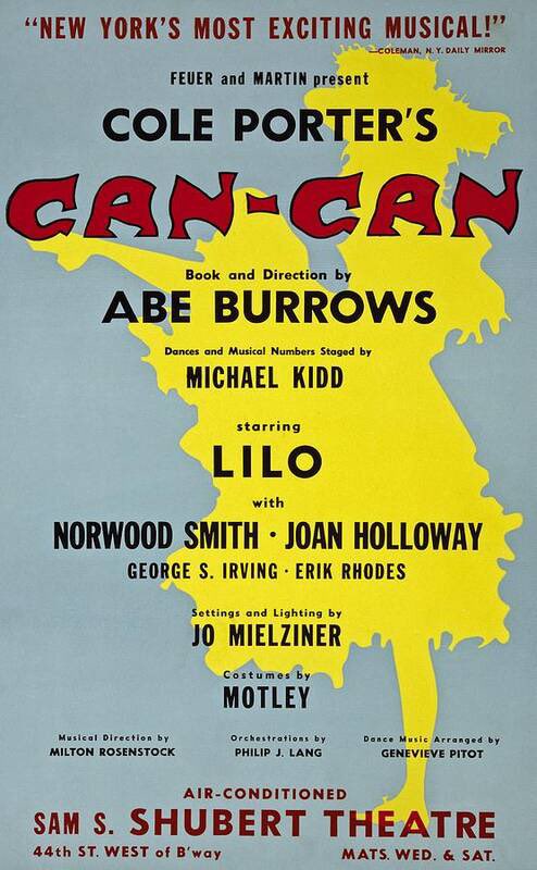 Tal día como hoy 7 de Mayo pero de 1953, se estrenaba en Broadway, “Can-Can”, obra musical de Cole Porter. #musicaltheater #broadway #westend