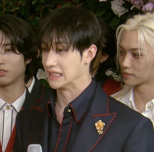 Bang Chan when he realised Tommy Hilfiger just leaked their stadium tour 😭😭