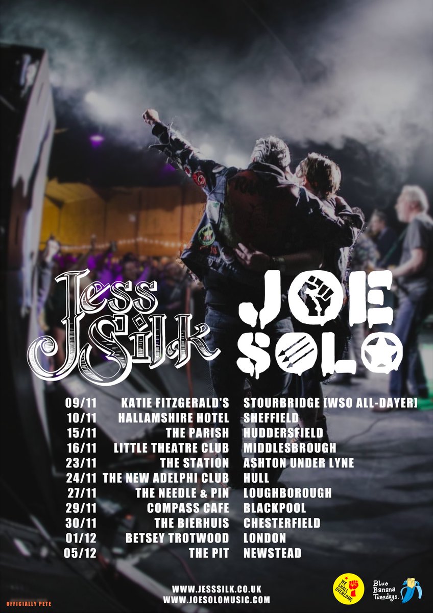Mighty mighty excited for this with @joesolomusic in the autumn. Ticket info as it arrives here: jesssilk.co.uk/live