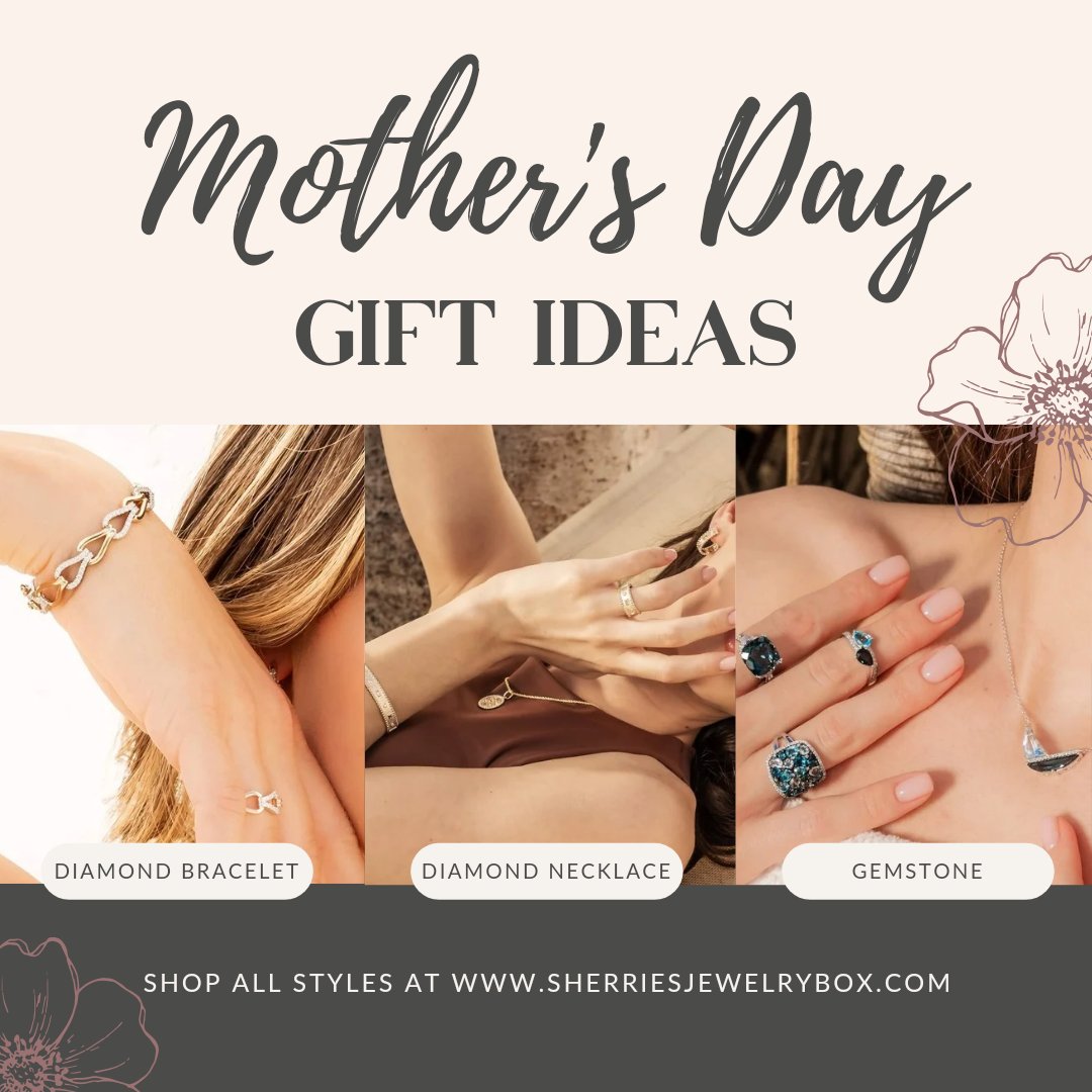 Need inspiration for a gift? With Mother's Day right around the corner, we can help.

Shop in-store or on-line at sherriesjewelrybox.etsy.com

#MothersDay #Trending #GiftIdeas #MayBirthday #FamilyOwned #Etsy #StarSeller #Fashion