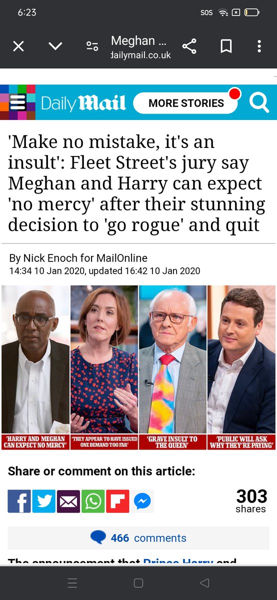 Before there was an Oprah interview which was the first time Harry and Meghan shared 5% of their story?
Dickie and his colleagues were already sending threats!
#toxicbritishmedia
#loosewomen