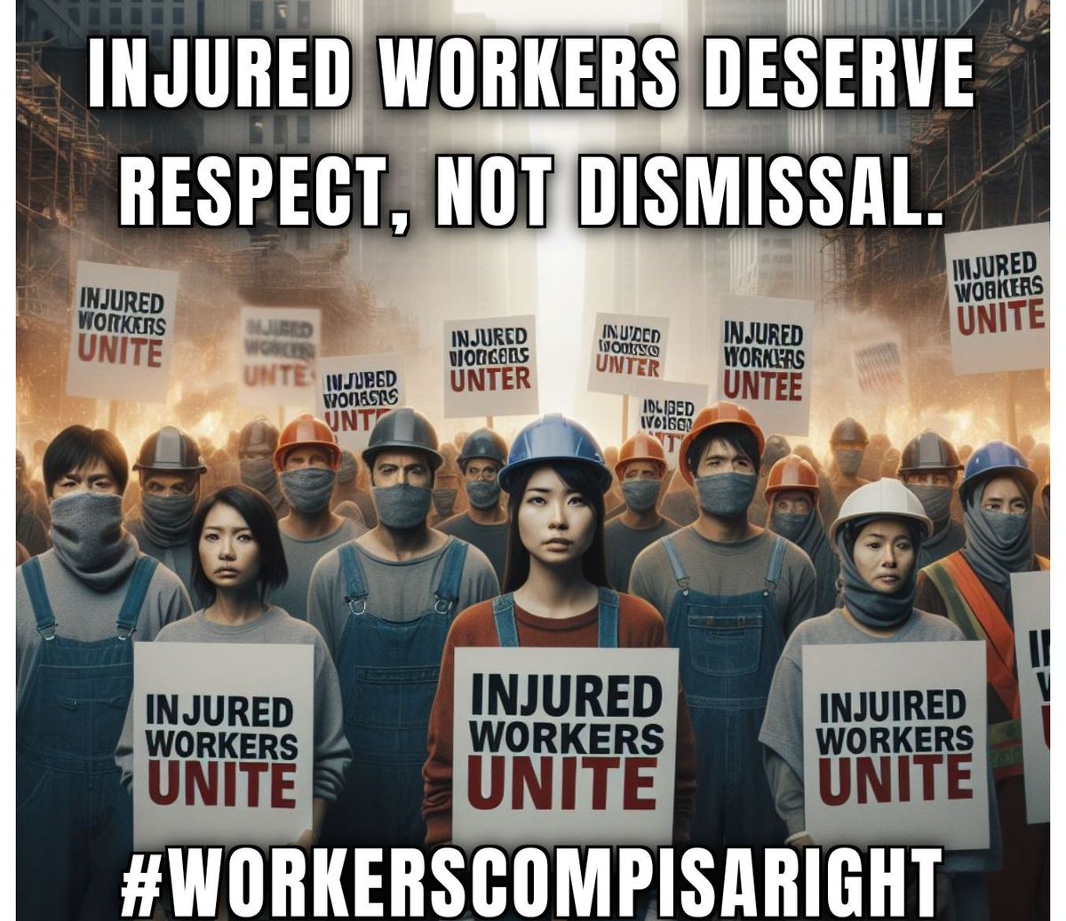 Injured workers deserve respect, not dismissal. #WorkersCompIsARight
 Let's ensure every worker is treated with dignity and fairness! #InjuredWorkers #Respect