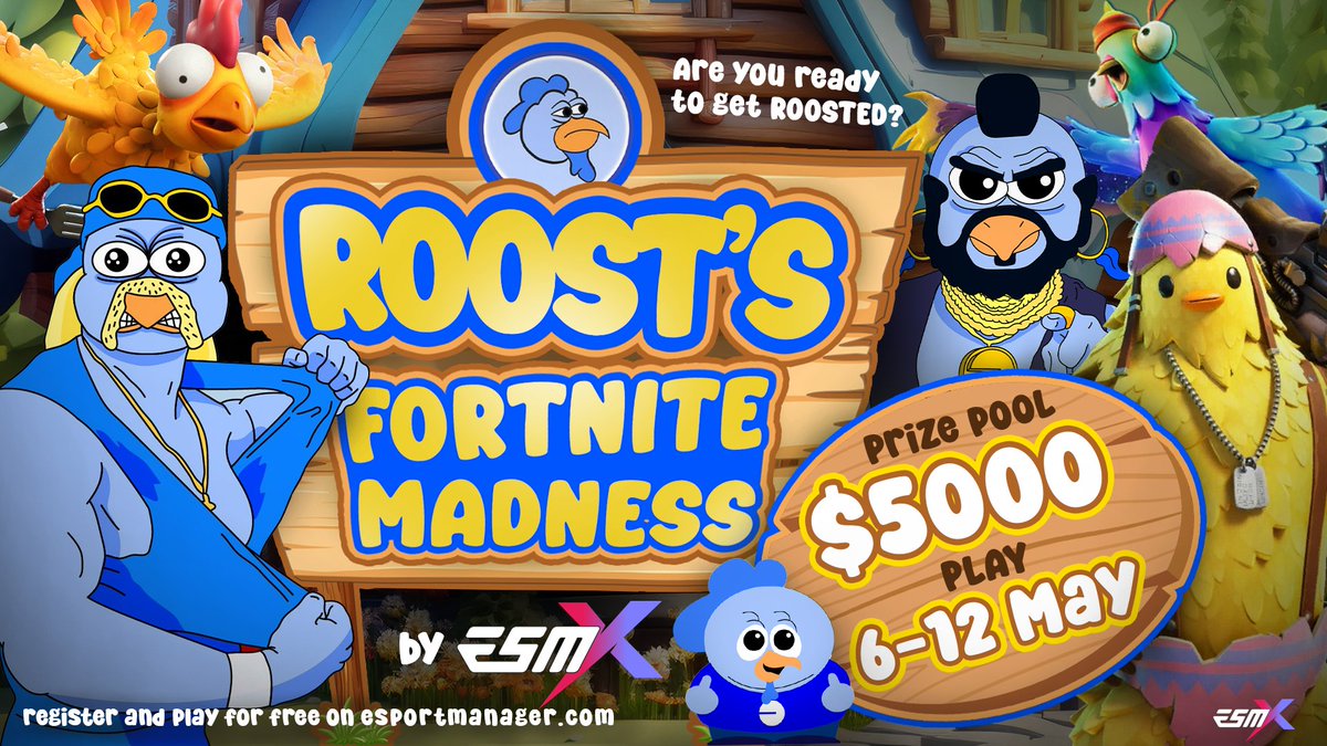 Currently live playing @esmx_official and @RoostCoin giving out prizes and gifted subs on stream. #ad 5660-4235-1713