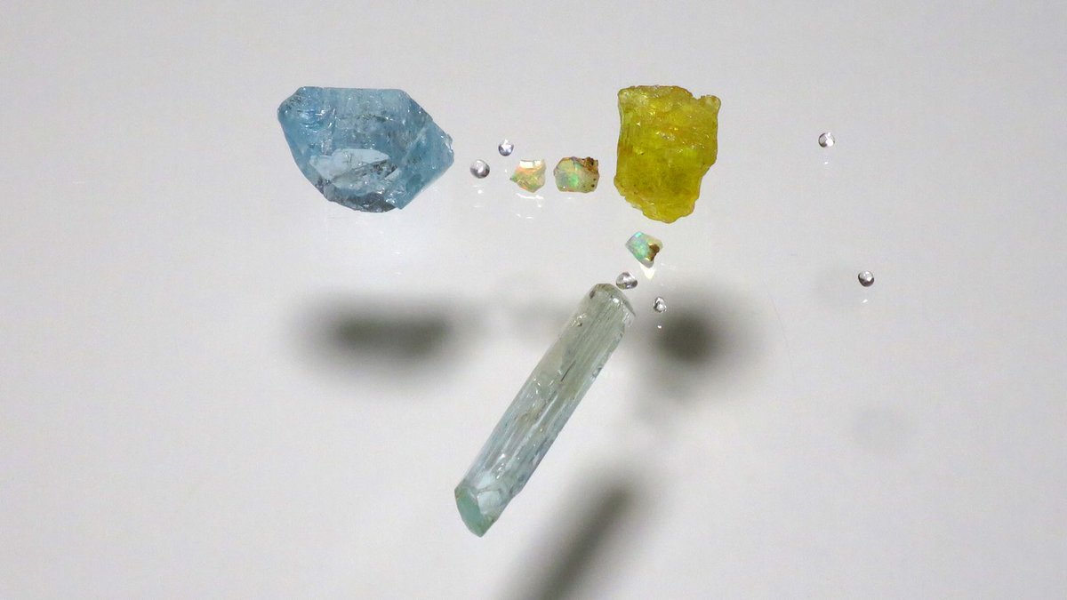 blue topaz, heliodor, aquamarine, ethiopian opal, etc.