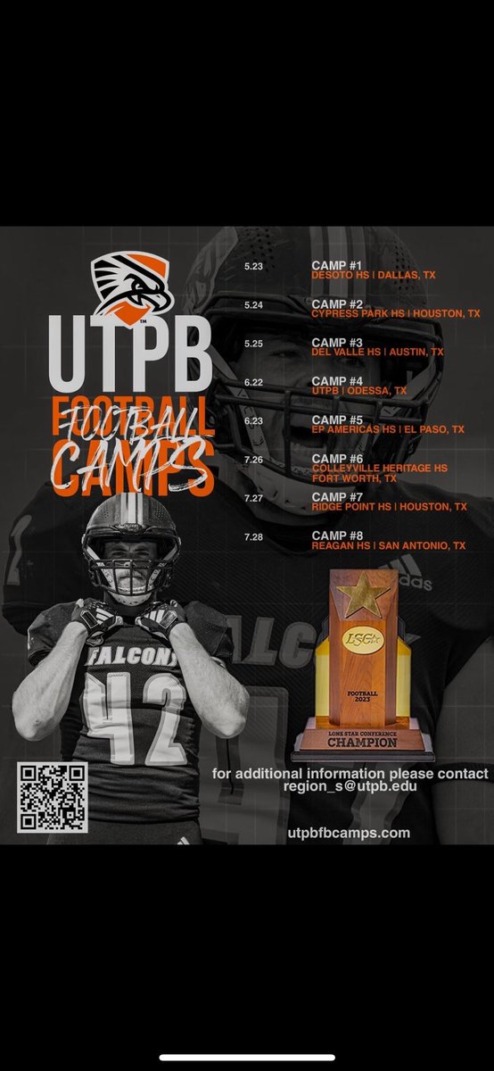 Thank u for the camp invite @Coach_Crayton @UTPBFootball @CoachPedraza60 @CoachQCPProud @AllenMarrow @CPFBOneStandard