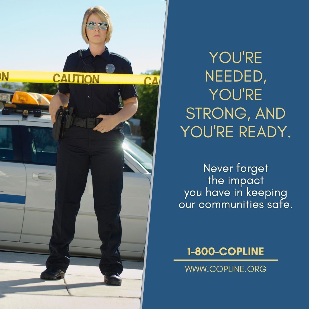 COPLINE__'s tweet photo. Police officers embody strength and resilience, but they also carry the weight of their duty and emotions. @CopLine__ offers support to those in the law enforcement community. Call 1-800-COPLINE for 100% confidential, 24/7 help.
#copline #helpline #lawenforcement #ptsd #police https://t.co/i7DeADDNIY