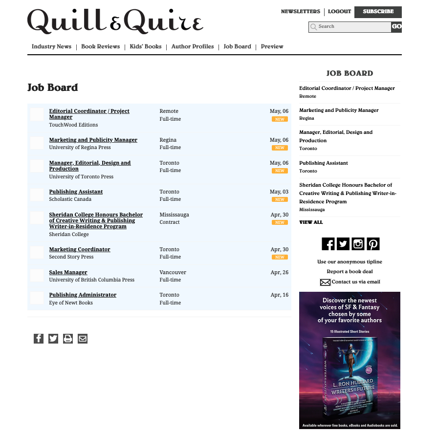 NEW on the Q&Q Job Board: Marketing and Publicity Manager @UofRPress Details: bit.ly/48CrXpc