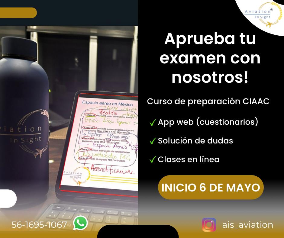 Transponder1200's tweet photo. ¡Aún estás a tiempo! Inscríbete al curso de preparación para el examen de 🇲🇽 #CIAAC 🧑✈️👩✈️ con #AviationInSight 🛩. Aprovecha esta gran oportunidad.
Whatsapp: 56-1695-1067
Instagram: @ais_aviation https://t.co/4RtwJdb3VB