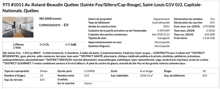 stephanebruyere's tweet photo. Lien No 033 🏴☠️ Condo à Ste-Foy. Prix demandé : 985,000$. Description : https://t.co/nyNq3vOuUn @Jefffillion @Jeffillionprive @gerrypizza #immobilier #stefoy https://t.co/Mns2Kg5C5d