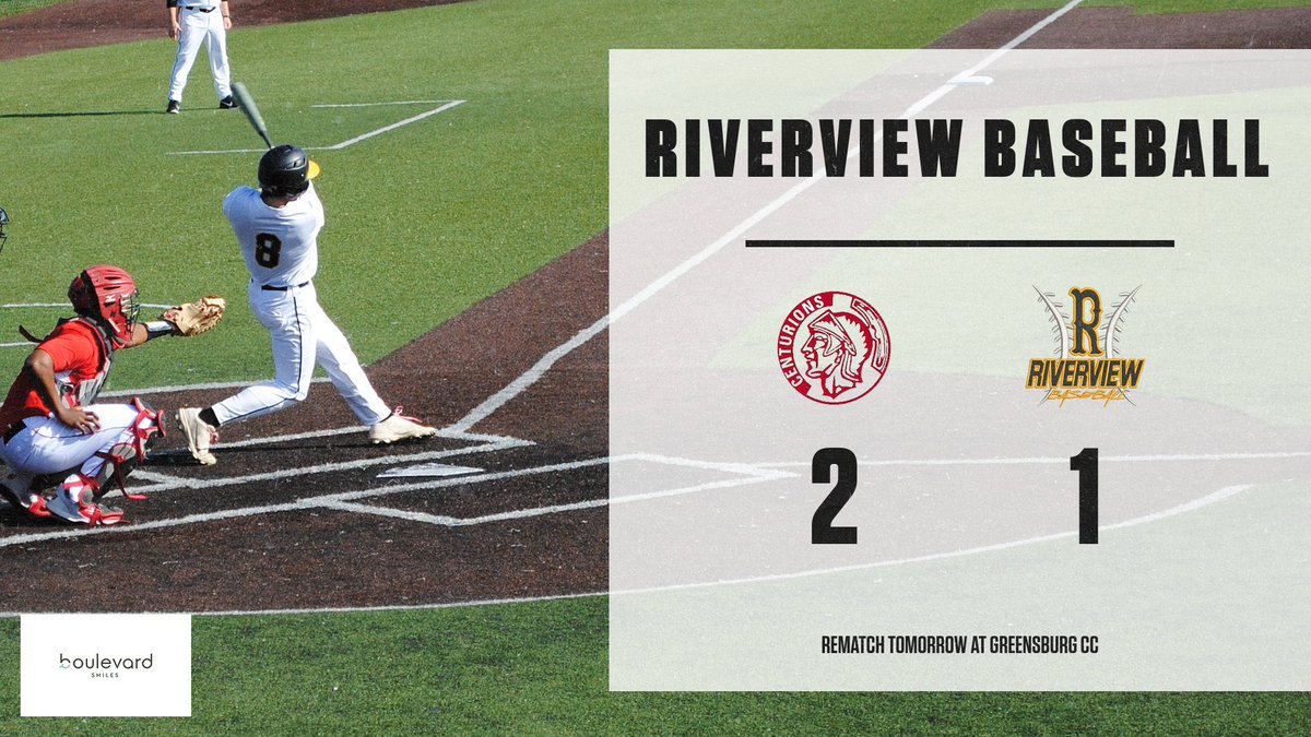 Riverview loses a close game to @GCC_Centurions 2-1. Last game of the series tomorrow. @RaiderSports10 @RViewSports