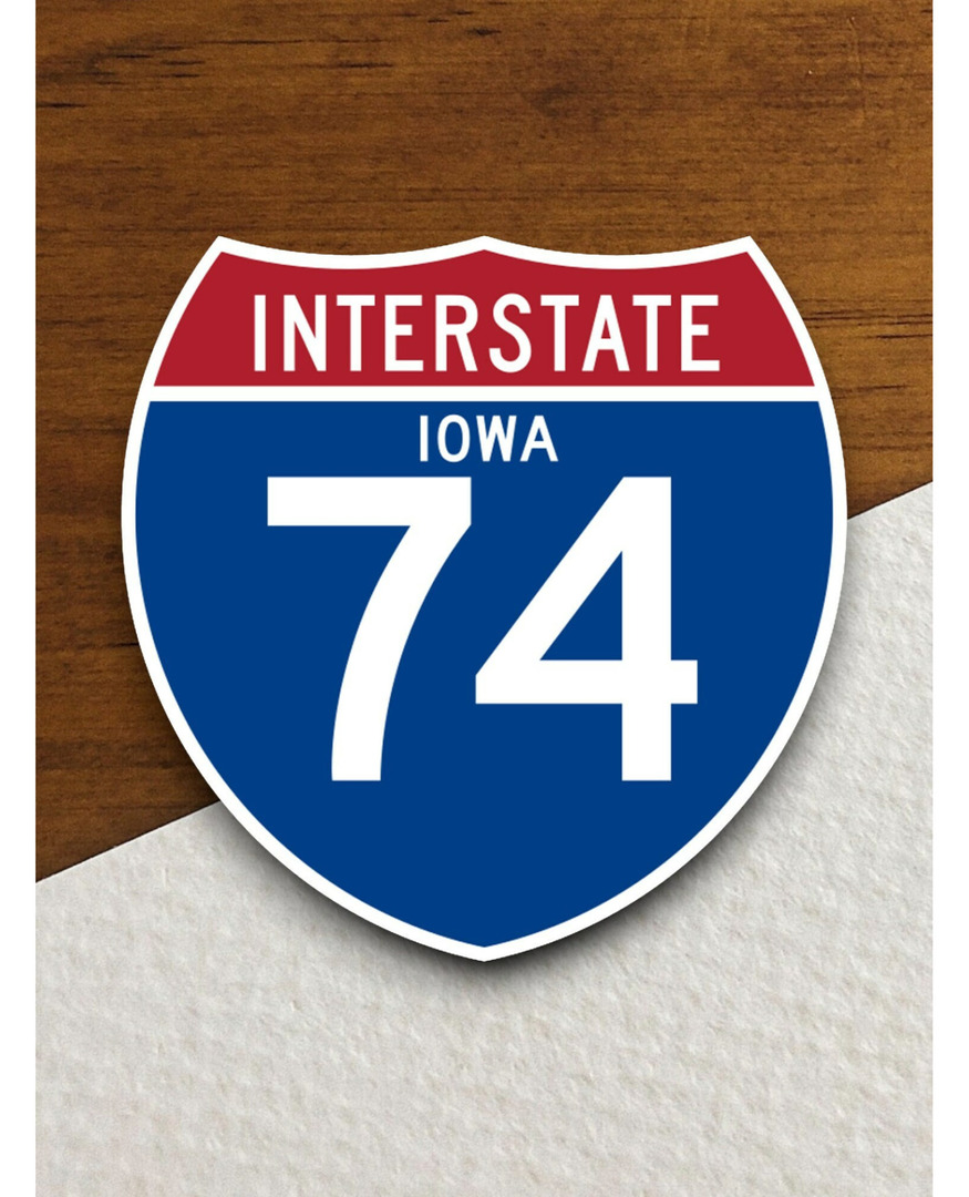 Exclusive deal alert! Interstate route 74 iowa sticker, souvenir travel sticker, road sign decor, travel gift, planner sticker, laptop decal, available for a limited time at the incredible price of $2.69 
#LaptopDecal #decor #PlannerSticker #InterstateRoute #Interstate #RoadSig…