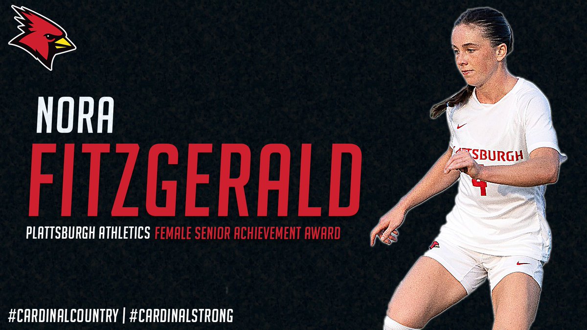 FEMALE SENIOR ACHIEVEMENT AWARD WINNER Congrats to Nora Fitzgerald for being given the Female Senior Achievement Award, as the three-time All-SUNYAC honoree and two-time All-Region selection wrapped up an outstanding career this fall. Congrats Nora! #CardinalStrong