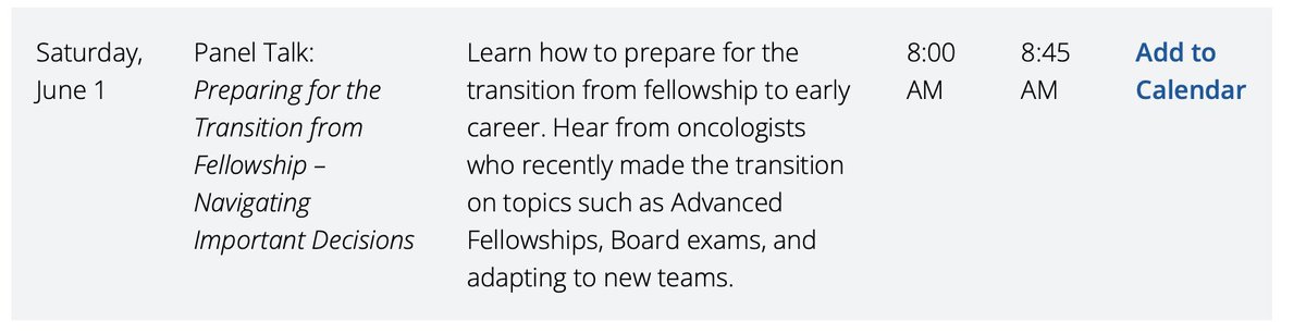 Come join us #ASCO24 @ASCO @ASCOTECAG @HemOncFellows Trainee Lounge , Saturday, June 1 Preparing for the Transition from Fellowship – Navigating Important Decisions (8-8:45 AM) I will be speaking along with other colleagues: @COlazagasti @IlanaSchlam Dr Carolina Ramirez