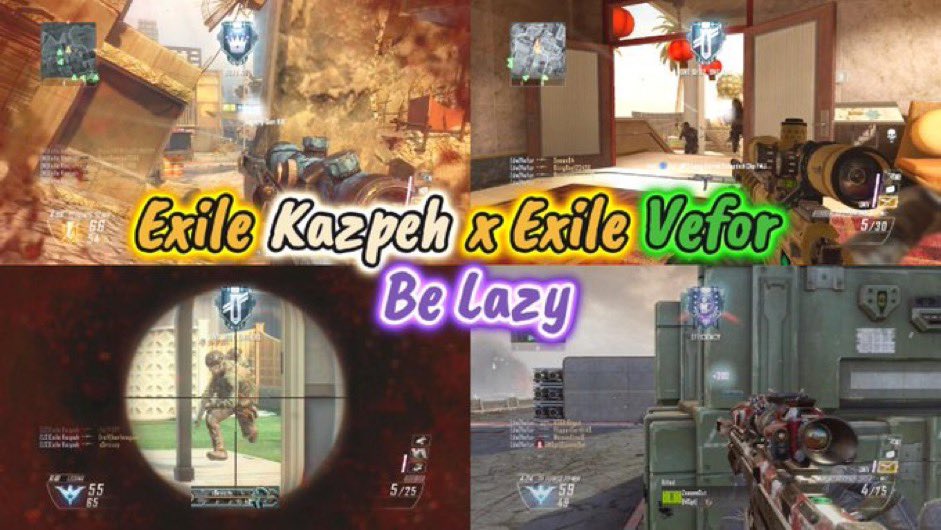 IT’S PUBLIC!! Go check it out nothing crazy just something light Exile Kazpeh & Exile Vefor: Be Lazy - A Black Ops 2 Sniper Dualtage youtu.be/75jw65Mi7d0?si… via @YouTube