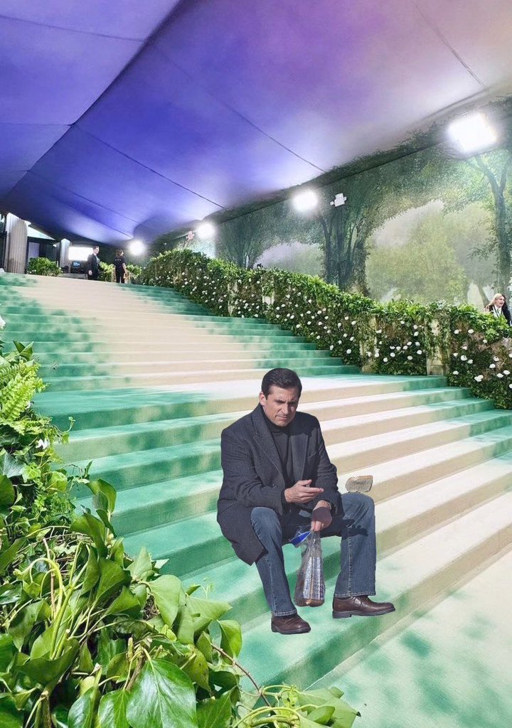 Michael Scott has arrived at the Met Gala