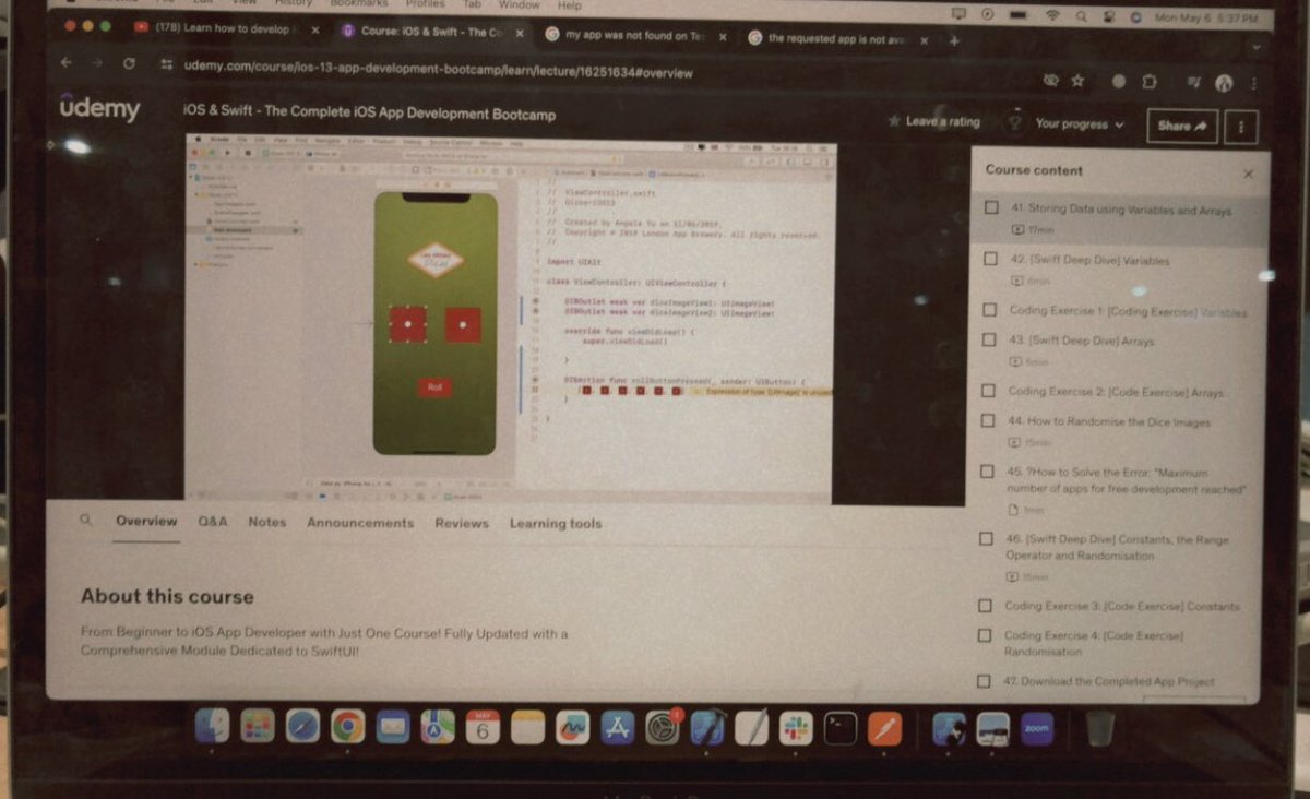 itz_shezzy's tweet image. Ditching the tweets for a bit to dive deep into my iOS App course. I’m in full coding mode.💻📱
#GeekModeOn #appdevelopment