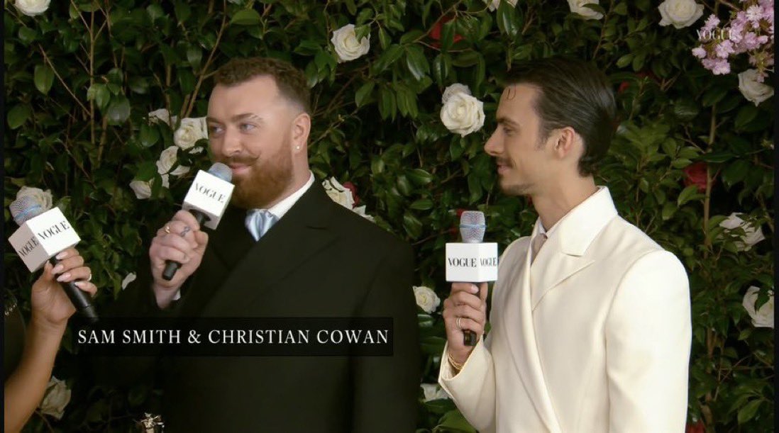 Reporter: 'And what do you expect from fashion in the future?' Sam Smith: 'Clothes in my size in stores.' #MetGala