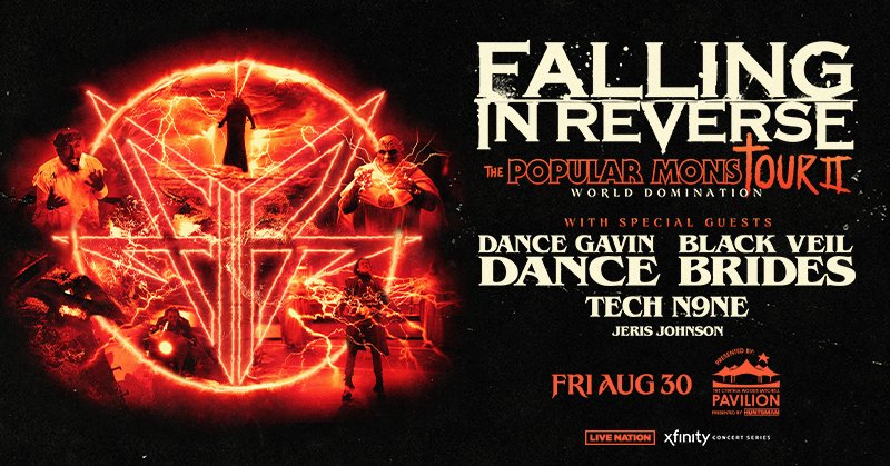 Falling in Reverse is rocking The Cynthia Woods Mitchell Pavilion Presented by Huntsman with Dance Gavin Dance, Black Veil Brides, Tech N9ne and Jeris Johnson! Tickets on sale Fri, May 10th at 10 AM Local.