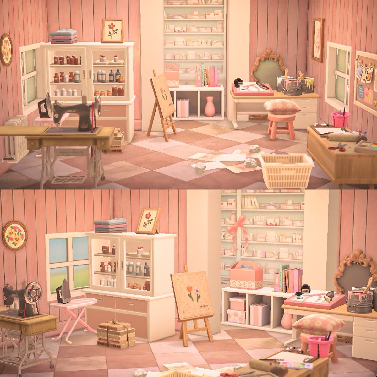the craft room of my dreams 
🎨💭🎀🧶🌷
#acnh #animalcrossing