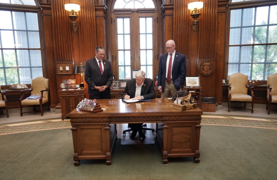 'I am appreciative of @GovParsonMO's support by signing HB 1751 into law. This legislation is a victory for the people of MO, who have spoken loud & clear about the need to defend their property rights and preserve the well-being of their communities.' - Mike Haffner
