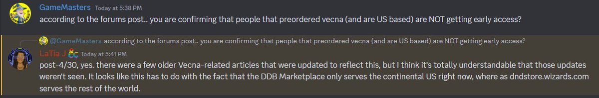 did you preorder Vecna Eve of Ruin under the impression that you'd get early access tomorrow on May 7th? Evidently it's not gonna happen. @dndbeyond #dnd #dungeonsanddragons
