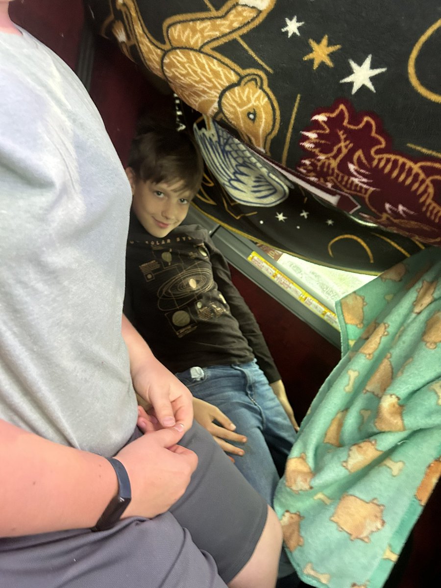 We got caught in the rain and had to wait on the bus.  The kids turned it in to a core memory and built blanket forts.  4th graders are still babies at heart ❤️