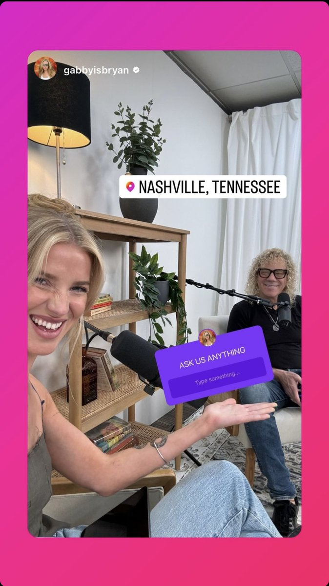 .@dbdavidbryan in Nashville with daughter Gabby, go on Instagram and ask them questions for their podcast -posted on May 6, 2024 Credit: gabbyisbryan IG story