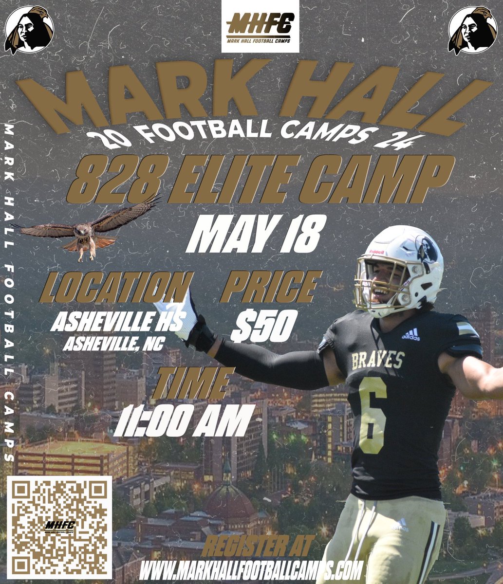 Ample opportunity for you to get evaluated & coached by staff members of @UNCP_Football We’re tapping into every region in the Tar Heel State! No excuses. Come compete for a chance to join #BraveNation @NCPreps @JoelBryantHSOT @NCFootballNews markhallfootballcamps.com/blank