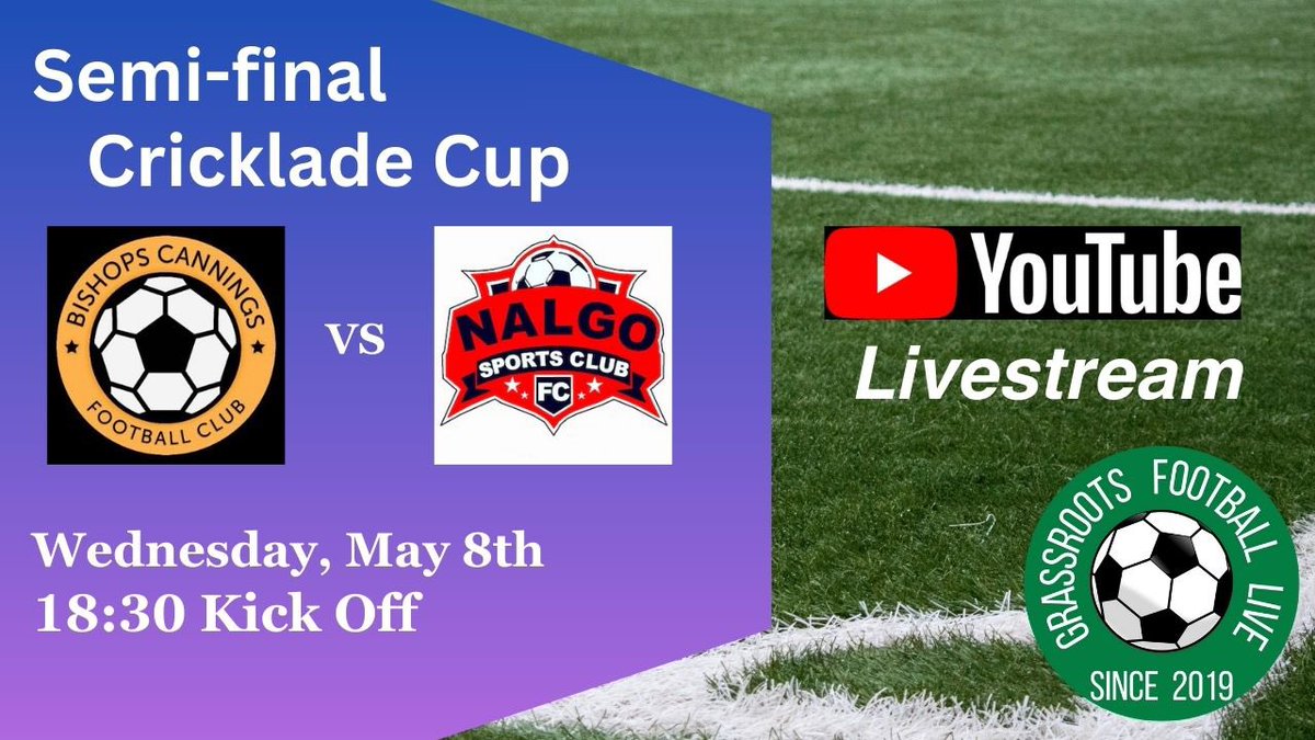 Next live match: @ClubBishops v @NalgoSCFC Bishops Cannings FC v Nalgo Sports Club FC - Semi-Final of the Cricklade Cup youtube.com/live/443de-8aN… It’s going to be a good one! #NonLeague #grassrootsfootball