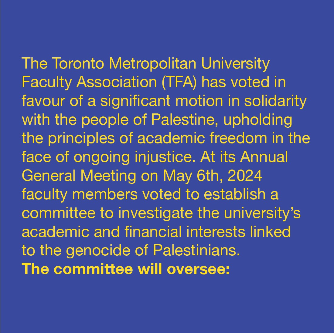 WE WON. Another BDS motion passes at a Canadian university. Toronto Metropolitan University in Toronto.