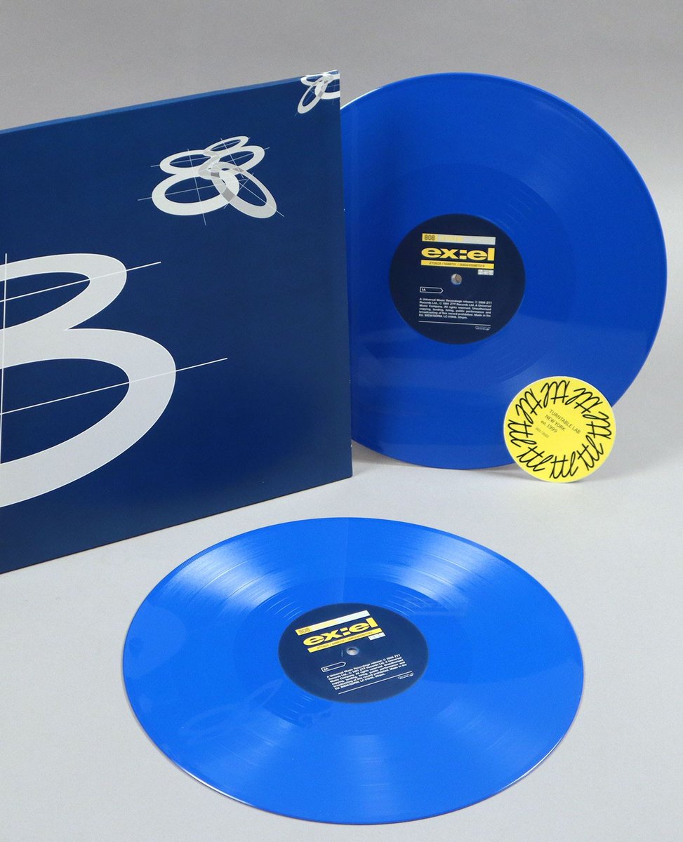original promo materials for @state808’s Ex:el album, a time capsule from the 1992 Madchester/acid house scene ft. guest vocals from #Bjork and Bernard Sumner 🔵 high-quality import color 2LP now available at the Lab:

⇢ turntablelab.com/exel

@massonix808 #808state #exel