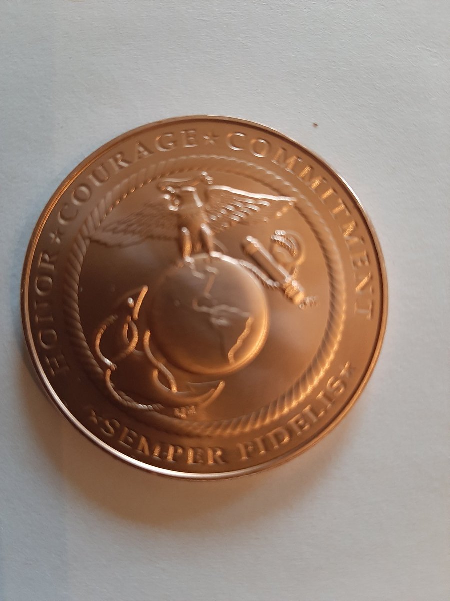 Just added to my Marine Corps collection. A bronze coin from the @usmint  might buy the silver version of this, one of these days. #USMC #MarineCorps #SemperFi