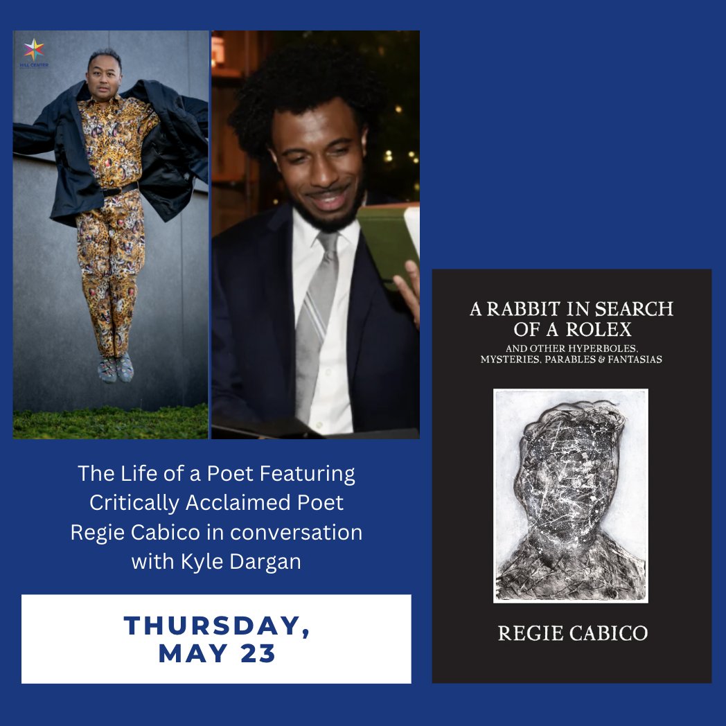 The last Life of a Poet of the season is held on May 23rd with Regie Cabico, a critically acclaimed performance #poet who has won top prizes for his work. Sign up now: hillcenterdc.org/event/the-life…

#hillcenterdc #capitolhill #washingtondc #thingstododc #dcculture #thehill #writers