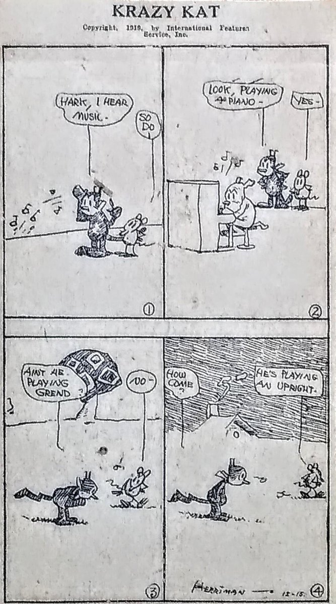 Krazy Kat by Herrimann 1919
#MusicMonday