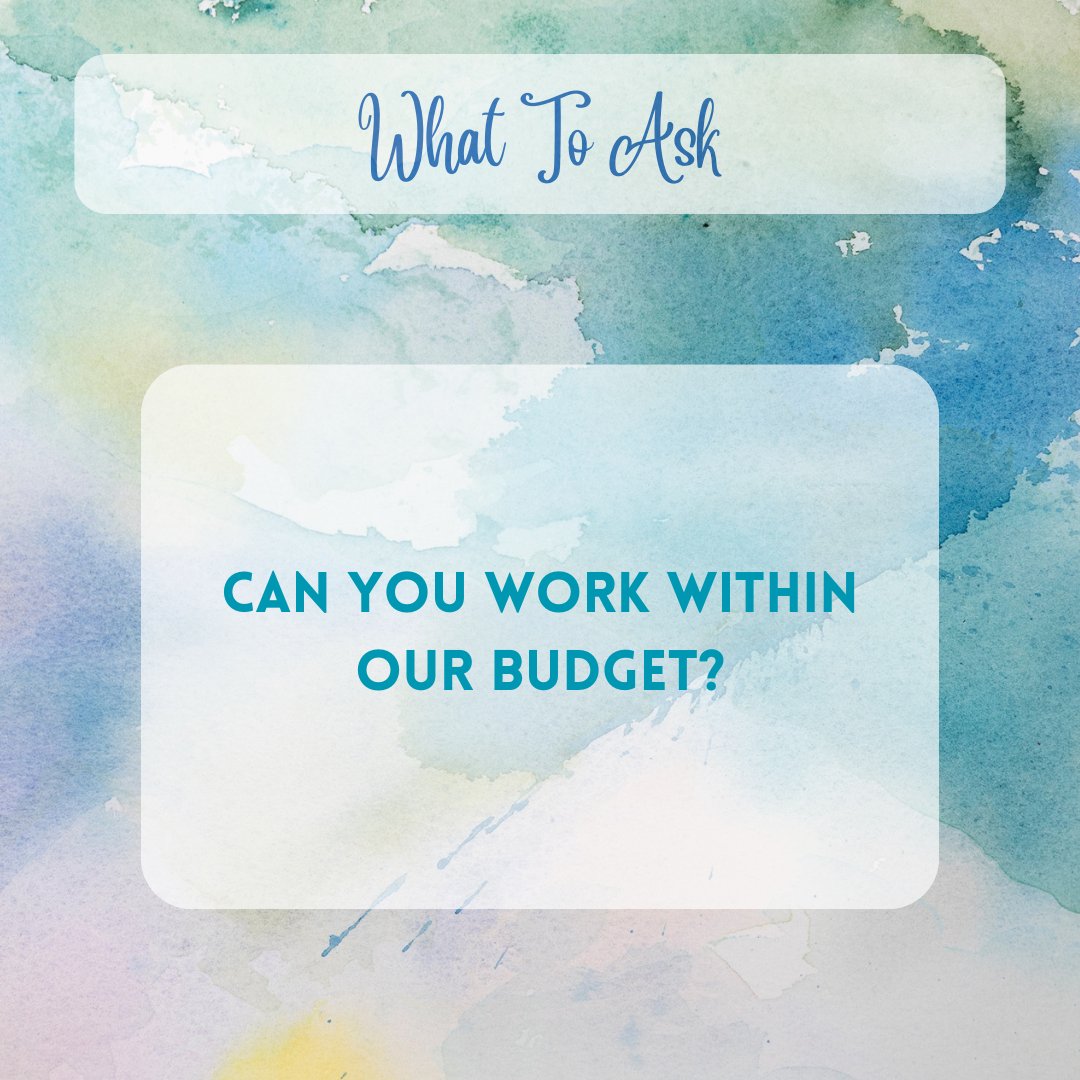 Can you work within our budget? This is one of the first questions you must ask a vendor. You would be surprised at how many wedding vendors simply won't budge on price. There are others, however, who are flexible and can make some changes to work within your budget. #weddingtips