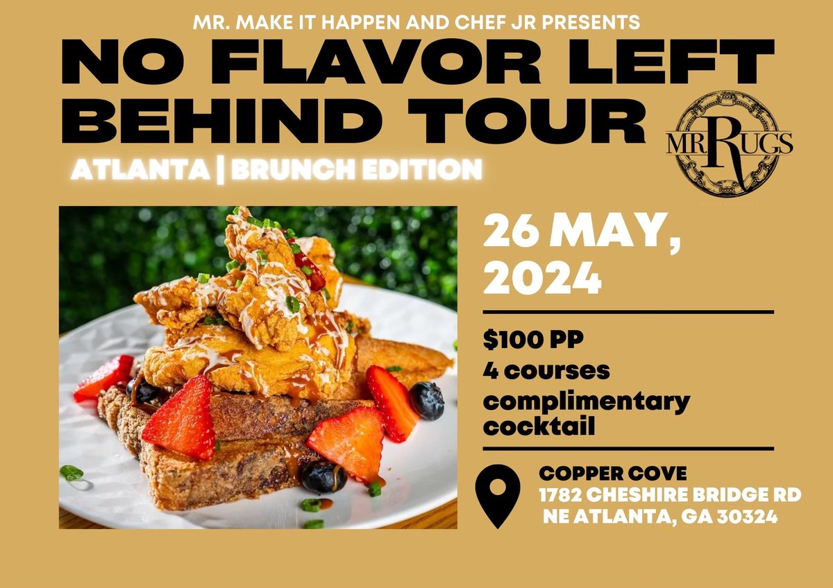 Atlanta! We’re at Copper Cove for brunch Sunday May 26th! Get your Tickets now mihmedia.com/atlbrunch