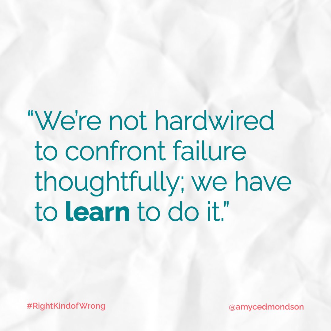 Our spontaneous thinking makes it hard to confront even the most #IntelligentFailures constructively...but there are practices to help us get better. Chapter 5 in #RightKindofWrong digs into just that! Quote from pg170. Pick up a copy here 📕 bit.ly/RKWBook