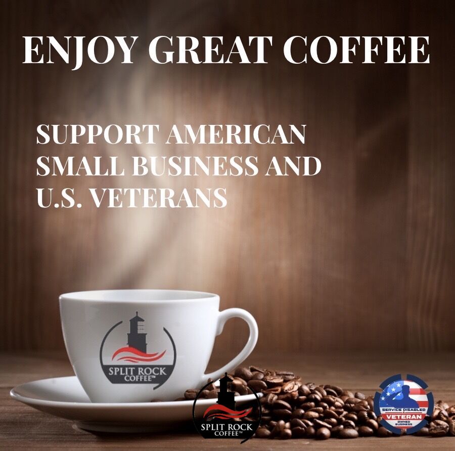 Coffee with Purpose! Split Rock Coffee gives back to numerous organizations that focus on veterans and families.