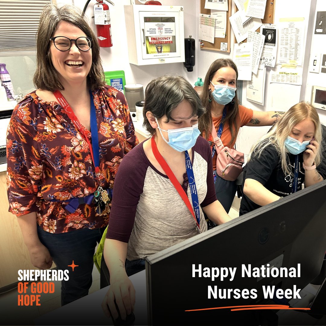 #NationalNursingWeek gives Shepherds a chance to thank the nurses from OICH, @theroyalmhc, @careforhcs & other partners who work alongside our staff and volunteers. The theme Changing Lives, Shaping Tomorrow, sums up their work. We're grateful for their care & partnerships.🩺🧡