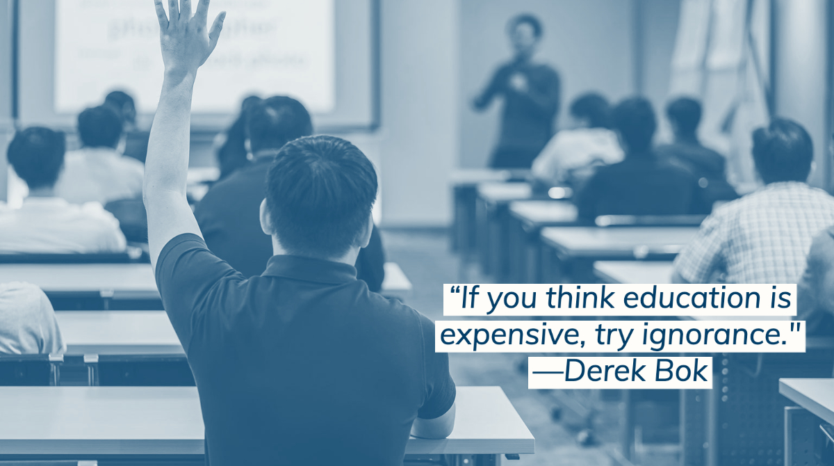 “If you think education is expensive, try ignorance. —Derek Bok” #inspiration #motivation #quotes #success #motivationalquotes