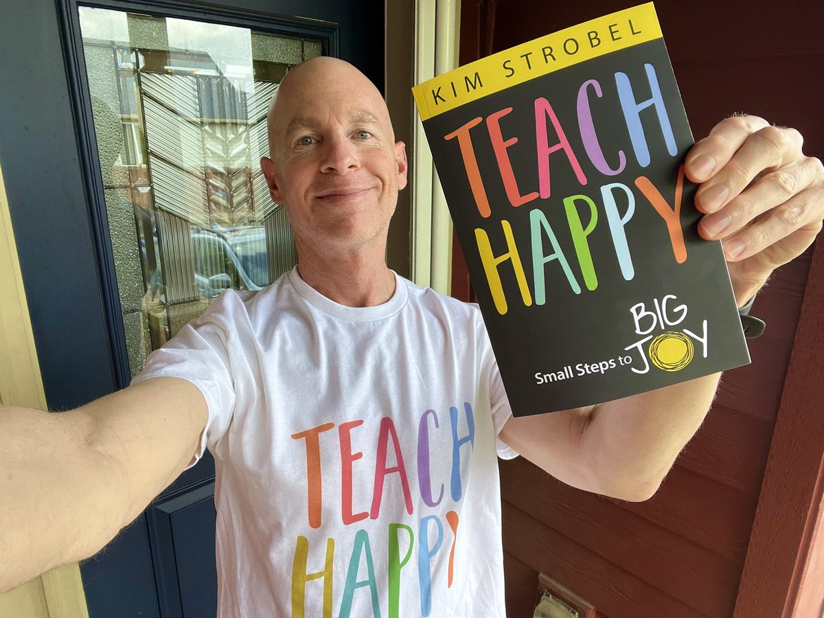 Loving my #TeachHappy shirt to go with the wonderful #TeachHappy book from @strobeled!! 

Teach Happy: Small Steps to Big Joy amazon.com/dp/1948334712?…
#dbcincbooks #tlap #leadlap