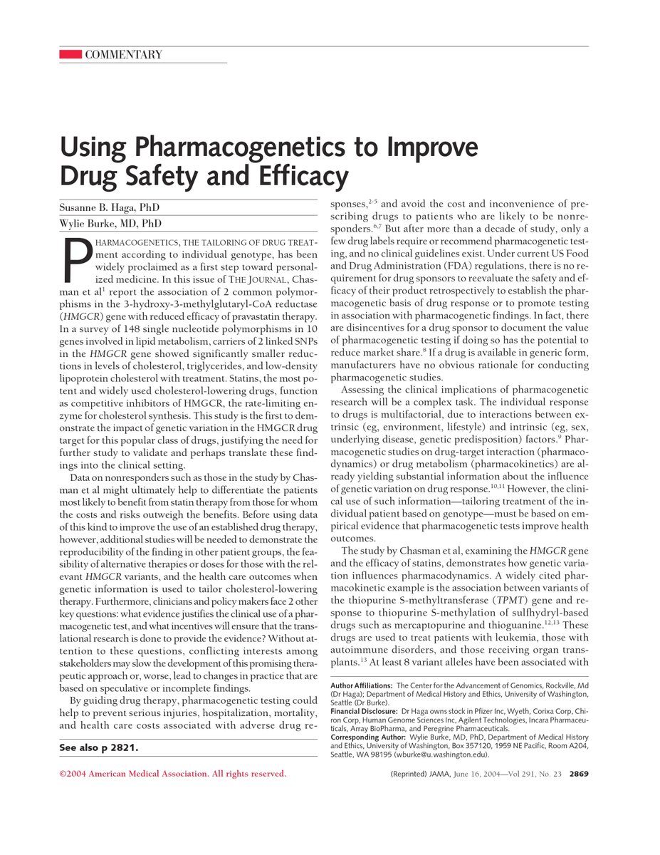 Using pharmacogenetics to improve drug safety and efficacy eurekamag.com/research/050/9…