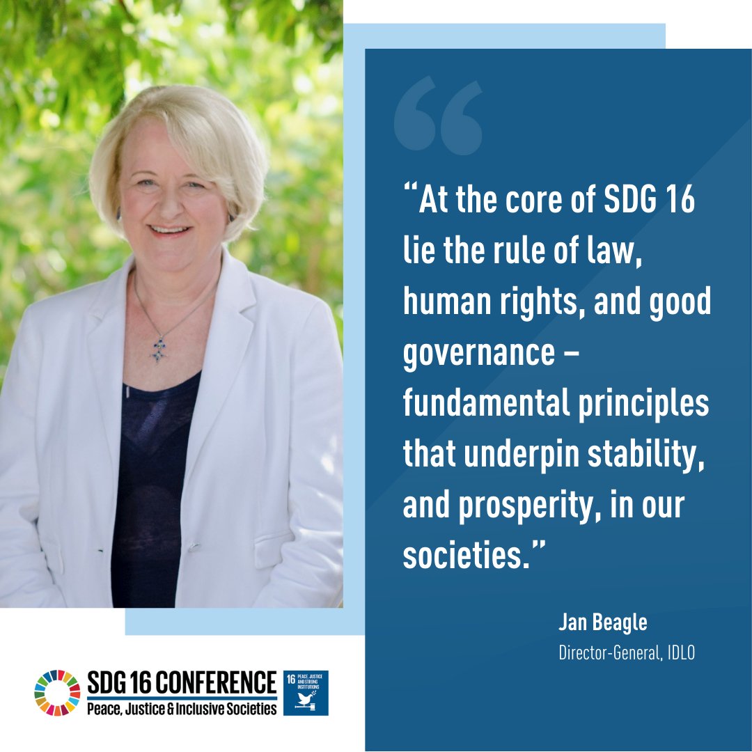 #SDG16 is a critical enabler of all seventeen SDGs and is at the heart of what makes the #2030Agenda transformative. @JanMBeagle @ItalyUN_NY @UNDESA #SDG16Conference