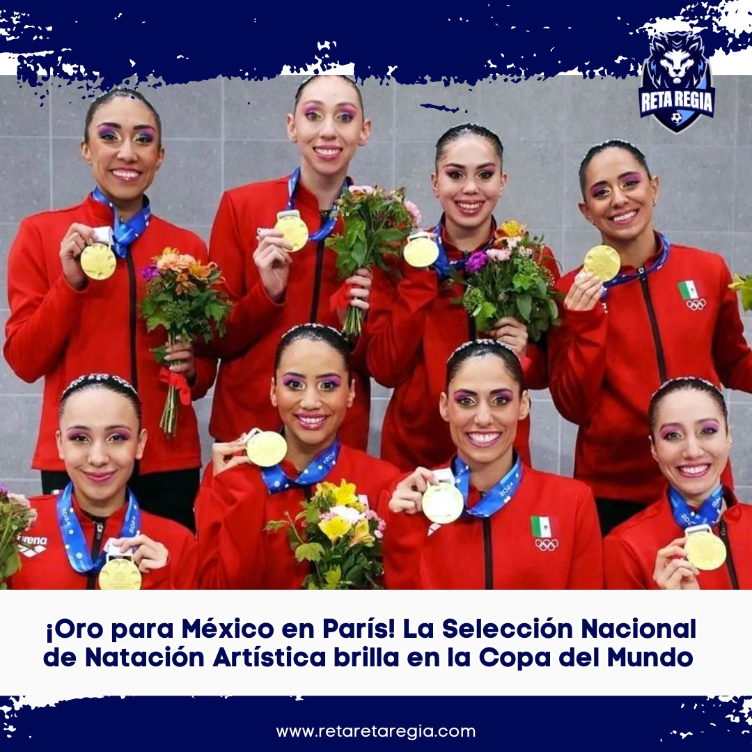 ¡Segundo oro para México en la alberca olímpica de París! Nuestro equipo sigue demostrando su excelencia en la competición internacional.  ¡Orgullo mexicano en lo más alto! 🇲🇽✨ #NataciónArtística #CopaDelMundo