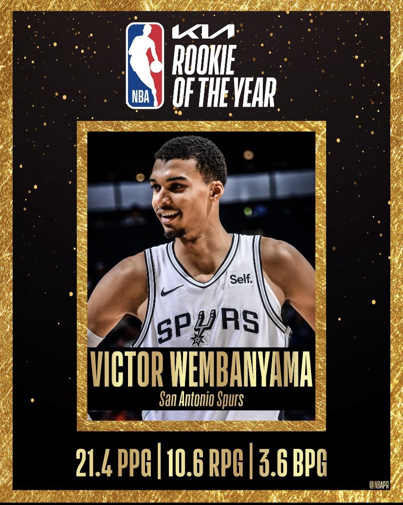 The NBA’s UNANIMOUS Rookie of the Year for 2023-24 #Spurs