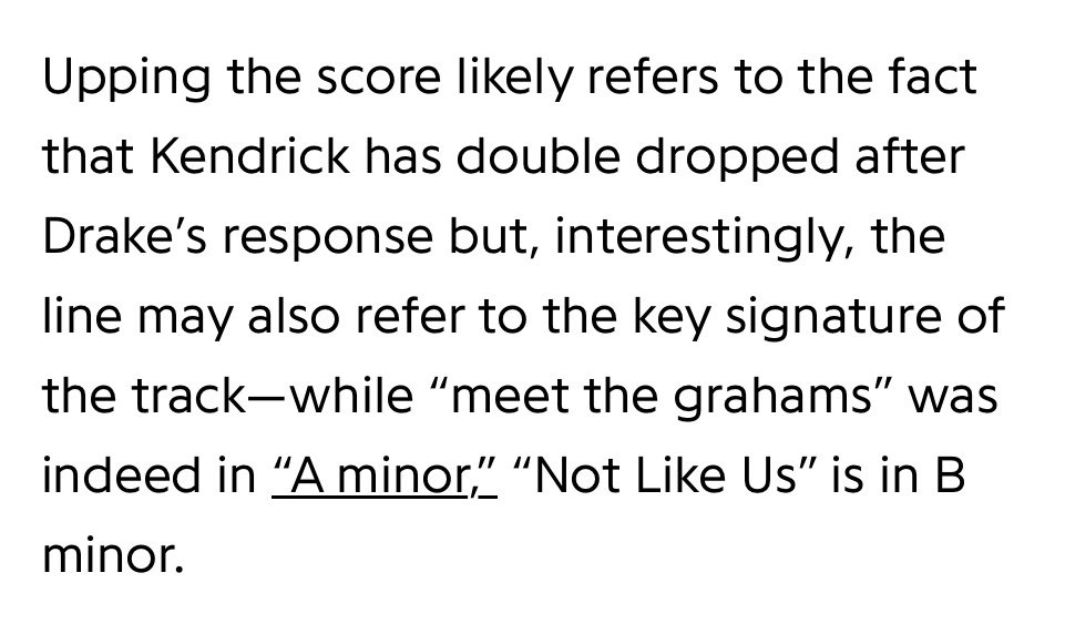 gbpluto_'s tweet image. “Upped the score on em” seemed obvious but you’re telling me meetthegrahams was in A minor and he upped the score to B minor in not like us??? 😭😭😭