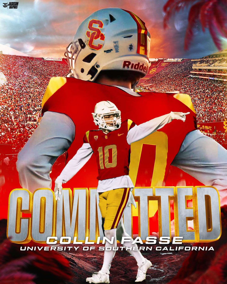Collin Fasse (@fassecollin) on Twitter photo Staying in Cali🌴
God is GREAT!
Fight on✌️
<a href="/BradAoki/">Brad Aoki</a> @1robertroh <a href="/Paul_Fox_/">Paul “Drew” Fox</a> <a href="/LincolnRiley/">Lincoln Riley</a> <a href="/CoachSimmonsSC/">Dennis Simmons</a> <a href="/Coach_Henson/">Josh Henson</a> <a href="/uscfootball/">USC Trojans Football</a> <a href="/CoachPepeAVO/">Pepe Villasenor</a> <a href="/cparham_qb/">Curry Parham II</a> <a href="/SJKnightsFB/">St Joseph Football</a> <a href="/GregBiggins/">Greg Biggins</a> <a href="/BrandonHuffman/">Brandon Huffman</a> Staying in Cali🌴
God is GREAT!
Fight on✌️
<a href="/BradAoki/">Brad Aoki</a> @1robertroh <a href="/Paul_Fox_/">Paul “Drew” Fox</a> <a href="/LincolnRiley/">Lincoln Riley</a> <a href="/CoachSimmonsSC/">Dennis Simmons</a> <a href="/Coach_Henson/">Josh Henson</a> <a href="/uscfootball/">USC Trojans Football</a> <a href="/CoachPepeAVO/">Pepe Villasenor</a> <a href="/cparham_qb/">Curry Parham II</a> <a href="/SJKnightsFB/">St Joseph Football</a> <a href="/GregBiggins/">Greg Biggins</a> <a href="/BrandonHuffman/">Brandon Huffman</a>