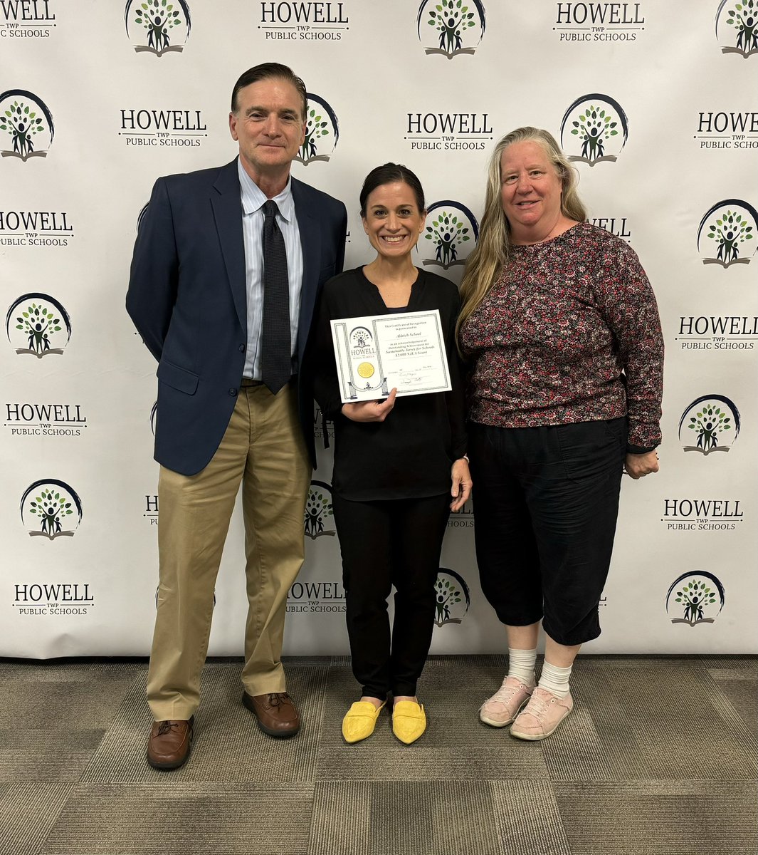 Celebrating @HowellTwpAldrch for being awarded a $2,000 grant from Sustainable NJ for Schools!  Congratulations! #HowellLeads #HTPSLearnerSuccess #HTPSTalentTeams #HTPSSustainable @SJ_Schools