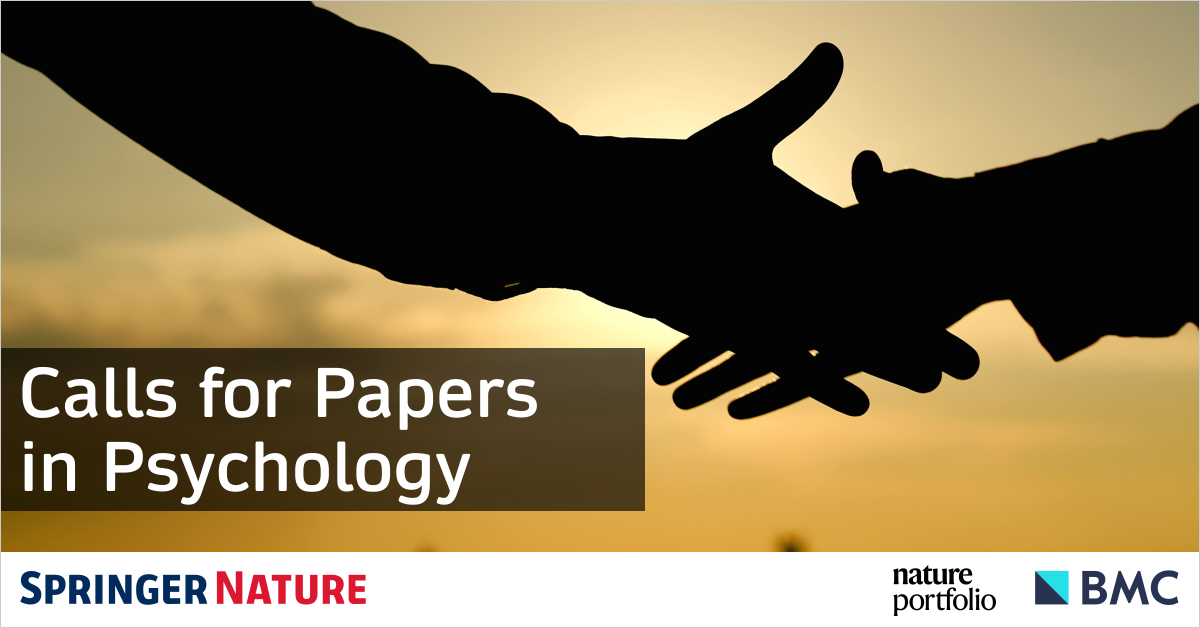 Calls for Papers: Highlight your work and enhance its visibility in the field and community of psychology by submitting to one of our calls for papers for these upcoming collections. Learn more: go.nature.com/3W9U5w8