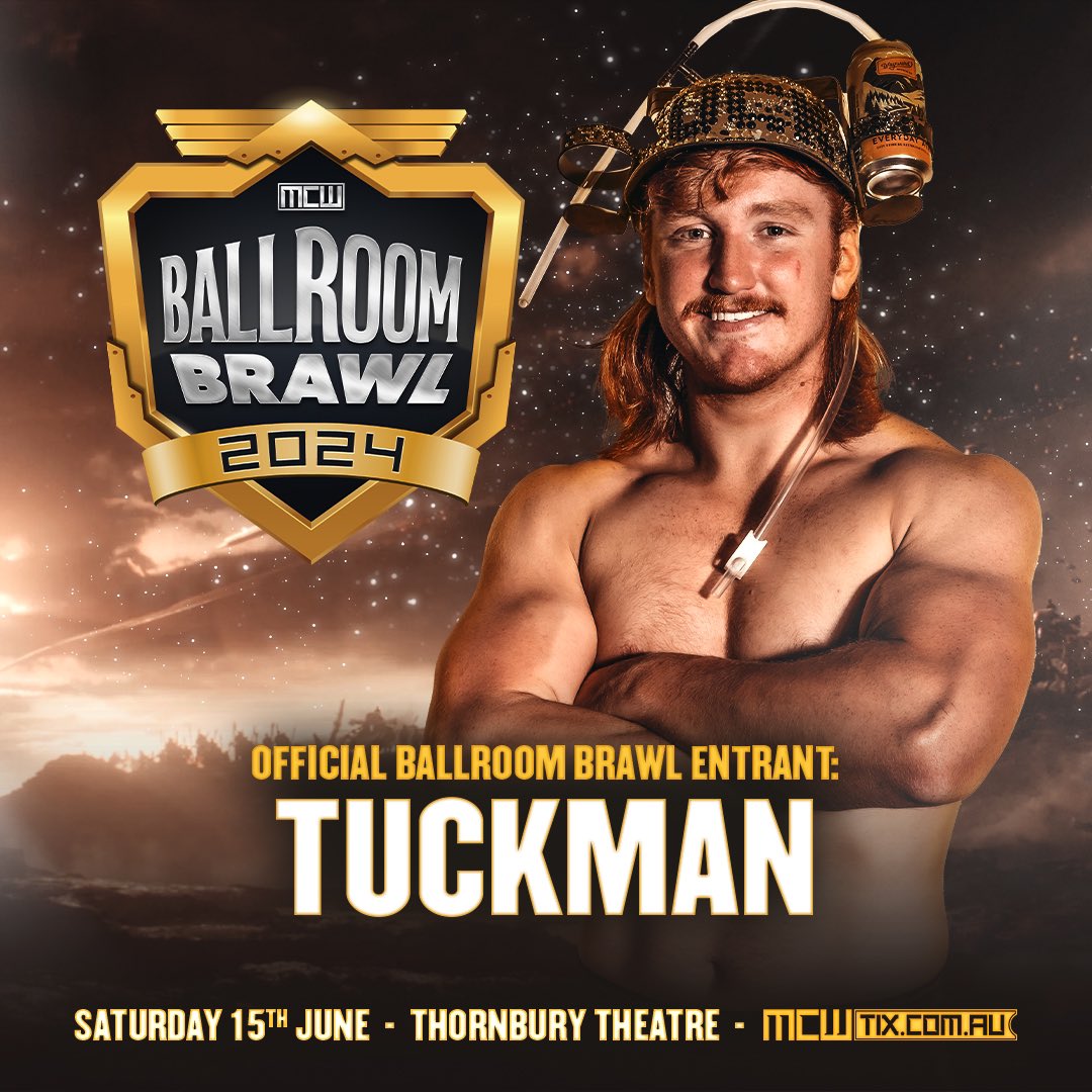 The Tuckman will enter the 2024 Ballroom Brawl as the #1 entrant! Can he run the gauntlet with the odds stacked against him? 🍻 #MCWBallroomBrawl
